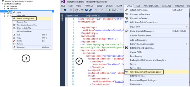 WCF Service library project